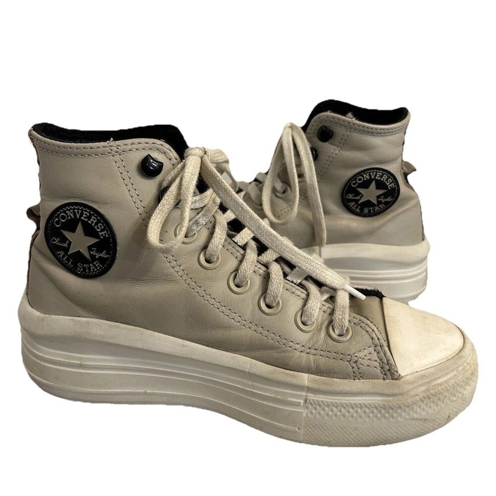 Converse Chuck Taylor All Star Move Platform Leather High-top Shoes Women’s 5.5
